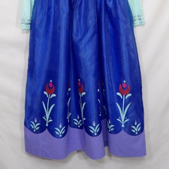 Halloween Costume Girl's Kid / Youth FROZEN Princess Anna Blue Full Tulle Skirt. - Picture 5 of 16